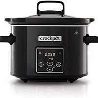 CROCK-POT 数码慢炖锅，烹饪时间可调， 2.4 升（1-2 人）， 黑色