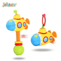 jollybaby婴儿车挂件玩具床铃摇铃婴儿玩具0-3-6-12个月新生儿玩具手摇铃 潜水艇套装【摇铃+拉振】