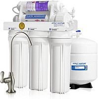 APEC Water Systems 碱性矿物pH +高滤水量90 GPD 6阶式超安全反渗透饮用水过滤系统（ULTIMATE RO-PH90）