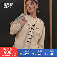 Reebok锐步女子经典简约运动休闲圆领针织卫衣 23FRC306WGW2 A/S