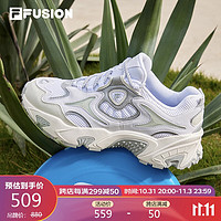 FILA FUSION 斐乐潮牌飞脊鞋女鞋复古老爹鞋网面休闲鞋