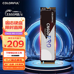 COLORFUL 七彩虹 512GB SSD固态硬盘 M.2接口(NVMe协议) CN600 PRO系列PCIe 3.0 x4 可高达3300MB/s