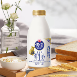 光明 优倍鲜牛奶435ml*5瓶装低温巴氏杀菌鲜奶营养早餐