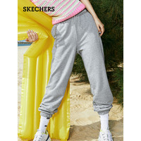 SKECHERS 斯凯奇 运动裤女裤秋冬新款户外休闲裤健身训练束脚裤纯色灰色卫裤长裤子 004F/灰色 L