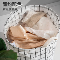 HOUYA 大号家用棉麻脏衣篮可折叠收纳筐脏衣篓浴室洗衣桶收纳桶