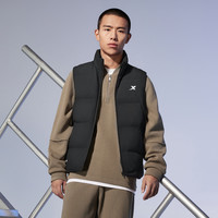 XTEP 特步 男羽绒马甲男装保暖外套防风立领坎肩夹克厚羽绒服