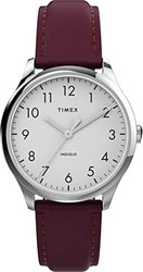 TIMEX 天美时 女式模拟手表 Easy Reader 皮革表带