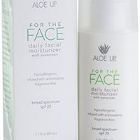 Aloe Up 太阳和皮肤护理产品 SPF 25 日常面部保湿霜，1.7 液体盎司