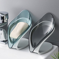 GINIX 鲸意 浴室创意透明树叶形肥皂盒