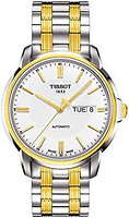 TISSOT 天梭 T-Classic 自动 III 白色表盘双色男式手表 T0654302203100