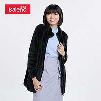 班尼路（Baleno）开衫布绒外套女洋气立领拉链外套修身上衣 【00A】 【XL】