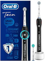Oral-B 欧乐-B 欧乐B 青少年电动牙刷，适用于12岁以上的青少年，具有可视压力控制，黑色
