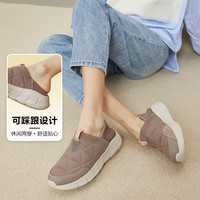 Skechers斯凯奇奥莱 秋冬加厚夹棉懒人一脚蹬平底舒适休闲鞋
