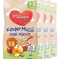 milupa 幼儿麦片 瑞士原味(Bircher) 适用于1-3岁幼儿，4包装(4 x 400g)