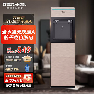 ANGEL 安吉尔 饮水机家用桶装水立式温热型下置式饮水机烧水器办公室小型钢化防尘们Y3553LK-C-N