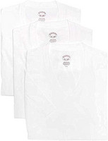 Brooks Brothers 男式 3 件装精梳棉 V 领短袖 T 恤汗衫套装白色