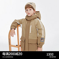 Mini Peace MiniPeace太平鸟童装冬新羽绒服F6ACD4238 卡其色 130cm