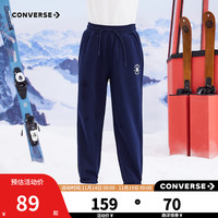 Converse匡威童装男童加绒针织长裤卫裤儿童中大童休闲运动裤 藏青蓝 140/60