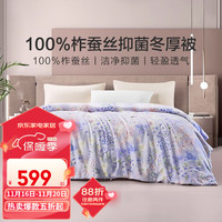 FUANNA 富安娜 家纺 蚕丝被100%蚕丝冬被单双人子母被秋冬保暖被子被芯 冬被 152*210cm
