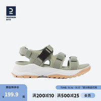 迪卡侬(DECATHLON)凉鞋女夏季魔术贴沙滩鞋防滑凉拖女士ODS NH110 翡翠绿 36