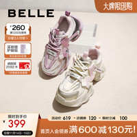 BeLLE 百丽 厚底增高老爹鞋女2024春季紫霞仙子运动休闲鞋B1743AM4 紫霞仙子 37