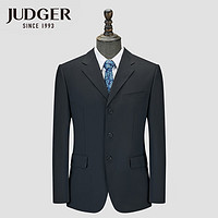 庄吉（Judger）正装纯黑色单西服上衣纯羊毛商务职业正装西装宽松大码 黑色无开叉款 170/98B偏肥版型