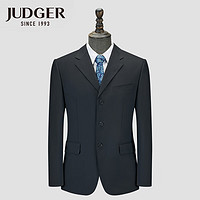 庄吉（Judger）正装纯黑色单西服上衣纯羊毛商务职业正装西装宽松大码 黑色无开叉款 170/102B超肥版型