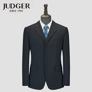 庄吉（Judger）正装纯黑色单西服上衣纯羊毛商务职业正装西装宽松大码 黑色后双开叉款 170/94B偏壮版型