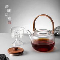 杯杯相印 玻璃泡茶壶提梁壶养生煮茶器电陶炉围炉煮茶家用烧水壶