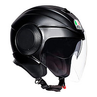 AGV 爱吉威 ORBYT城市系列摩托车头盔 骑行运动四季半盔 男女通用 哑光黑 M