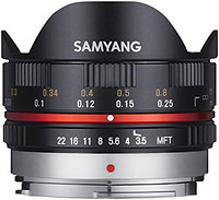 SAMYANG 森养光学 7.5mm f3.5 Fish-eye Lens M4/3卡口 (黑色) 微单镜头 适用松下 奥林巴斯 微单相机 镜头