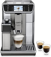 De'Longhi 德龙 PrimaDonna Elite ECAM 650.55.MS 全自动意式浓缩咖啡机 2 升 独立式 集成研磨机 1450 W 黑色 不锈钢