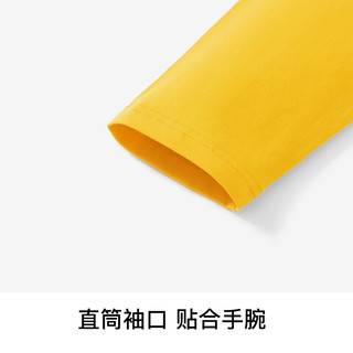 Classic Teddy精典泰迪男女童T恤儿童套头圆领衣服中大童装长袖上衣春秋款 杏黄 160