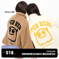 little MO&Co.little moco童装23冬男女童仿羊羔毛外套拉链夹克KBC4COTT09 金棕色 110/56