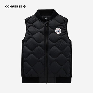 Converse 匡威童装男童羽绒马甲儿童保暖上衣 正黑色 120/60