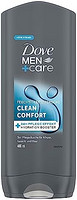 Dove 德芙 Men+Care 3合1沐浴露,Clean Comfort 沐浴露,适用于身体、面部和*,24小时护理效果,6件装(6 x 400毫升)