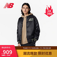 NEW BALANCE 23年男款秋季潮流美式街头运动棒球外套MJ33550 BK 2XL