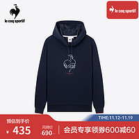 乐卡克（Le coq sportif）法国公鸡女款2023骑行系列秋冬带帽套头衫卫衣CL-1683234 藏青/NVY L