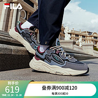 FILA 斐乐 男鞋MARS 1S+复古运动鞋火星鞋跑步鞋 黑/燧石岩-BF 41