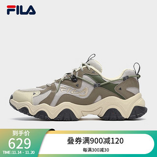 斐乐（FILA）猫爪4代男鞋休闲鞋运动鞋老爹鞋加绒鞋 银灰色/山灰色-SM 40.5