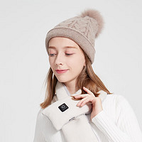 UV100保暖针织帽女士秋冬季防寒防风套头帽子护耳户外时尚休闲帽21534  咖啡色 F