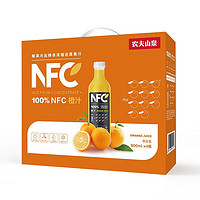 农夫山泉 NFC橙汁果汁饮料 100%鲜果冷压榨 橙子冷压榨 900ml*4瓶 礼盒