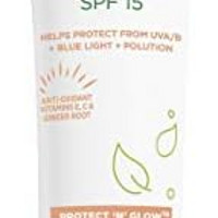 Simple Protect'N'Glow SPF 30 适用于发光的皮肤三重保护保湿霜，非凝结的维生素C面霜，40毫升
