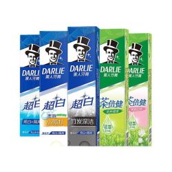 darlie 好来 黑人牙膏小苏打茶倍健双重薄荷黄牙渍清新口气含氟 茶