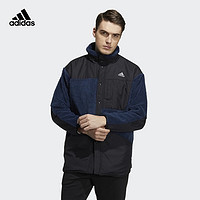 抖音超值购：adidas 阿迪达斯 男女同款宽松运动夹克外套 H40902 H40910 H40911