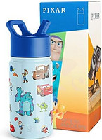 disnep 迪士尼 Simple Modern 迪士尼皮克斯儿童不锈钢保温带盖吸管水杯，Summit 系列，14 盎司（约397.60ml）