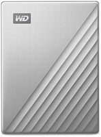 西部数据 4TB My Passport Ultra for Mac 银色 便携式外部硬盘驱动器，USB-C-WDBPMV0040BSL-WESN