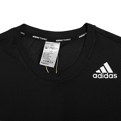 adidas 阿迪达斯 简约舒适透气 男款运动短袖跑步训练T恤 GP7653 黑色 S