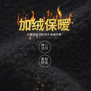 WARRIOR 回力 手套男冬季保暖加绒手套加厚骑行户外防风寒防水滑雪触屏防滑手套 灰色 均码