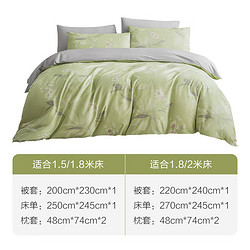 京东京造 40支新疆棉A类床上四件套 梦之花园系列 1.8米床 七里香